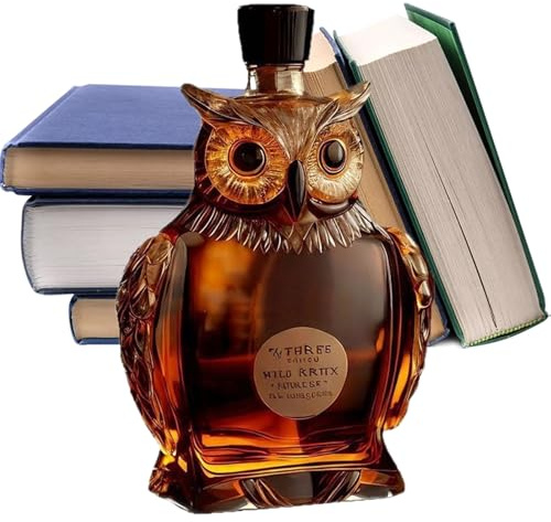 Karaffe für Whisky | 350 ml Getränkehalter in Eulen-Form,Glasflasche für Whisky,Party Heilige Hochzeit Restaurant Grill Geschenk Für Mezia Vater