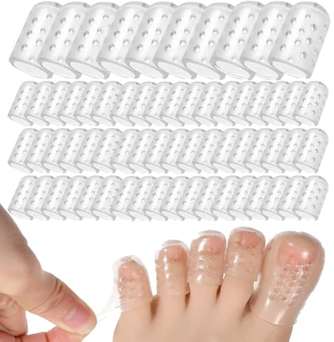 50 pezzi di protezione per le dita in silicone, protezione per le dita trasparente, proteggi-dita morbido, protezione per l'alluce in silicone, protezione anti-attrito per le dita, alta elasticità