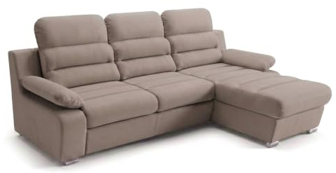 Robin Inspire Pavero Ecksofa Schlafsofa Dunkelbraun | L-Form Eckcouch mit Schlaffunktion, Bettkasten, Relaxfunktion, Kopfstützen, freistehendes Sofa, Wohnlandschaft