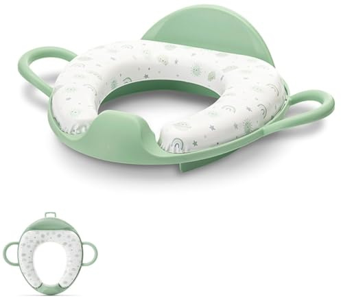 Lorelli Toilettensitz Rückenlehne Handgriff gepolstert, Spritzschutz, Kunststoff hellgrün