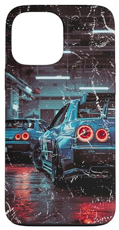 Distress Vintage JDM Legendary Race Drift Cars In The Garage Case for iPhone 13 Pro Max