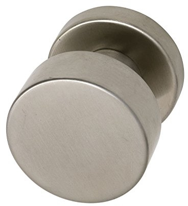 Türknopf Flachform - auf Rosetteø 50, fest - auf Rosette 50x11, Edelstahl matt