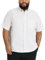 Van Heusen Chemise à Carreaux boutonnée à Manches Courtes infroissables Bas, Blanc Brillant, 4XL Haut Homme