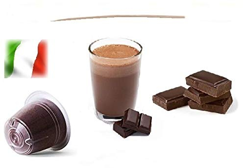 Caffè Shop Capsules Compatible Nespresso®, 50 Capsules de Mélange Mini Ciok - Mini Chocolat Ligne Espresso