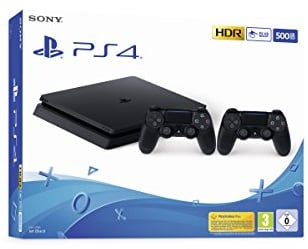 PlayStation 4 Slim 500GB E Chassis, Jet Black + 2° Dualshock 4 [Esclusiva Amazon.it]