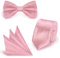 StickandShine Inh. Christian Müller 3 in 1 SET hochwertige Satin Polyester Krawatte Fliege Einstecktuch Rosa