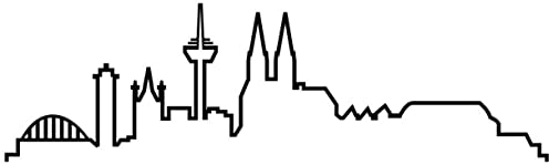 Samunshi® Köln Skyline Wandtattoo Silhouette schwarz