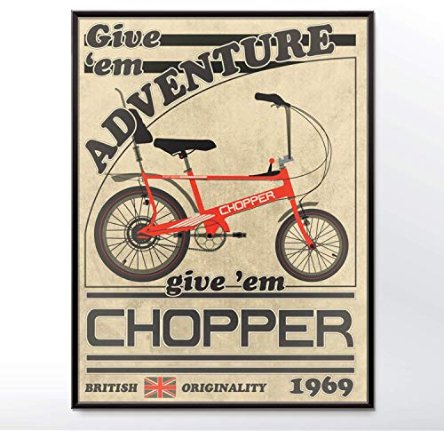 Vintage Style Chopper Bicycle Advert Poster