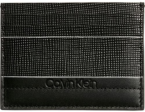 Calvin Klein Leder Kartenhalter Saffiano Card Holder Black schwarz