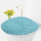 LuxUrux Toilet Lid Cover, Extra-Soft Plush Seat Cloud Washable Shaggy Microfiber Standard Toilet Lid Covers for Bathroom Machine Wash & Dry (Toilet Lid Cover, Spa Blue)