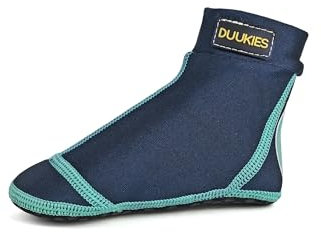 Duukies Kinder Badesocken Blue Green Basic Strandsocken UV-Schutz rutschfest, Farbe:Blue, Socken:28-29