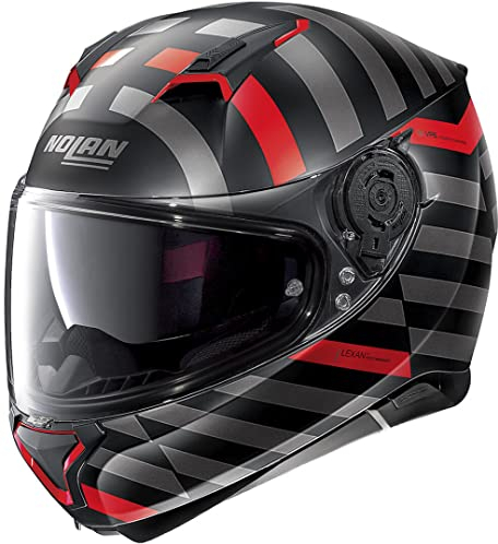 Nolan N87 Shockwave N-Com Helm (Black/Grey/Red,S (56))