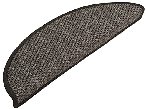 Tidyard 15x Selbstklebend Treppenmatten Stufenmatten Treppenschutz Treppenmatte Treppenteppich Treppenschoner Stufenmatte Sisal-Optik 56x20 cm Anthrazit