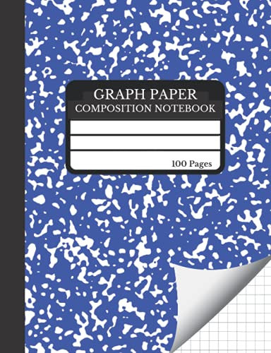 Graph Paper Composition Notebook: Blue Marble Grid Paper Notebook, Quad Ruled, 100 Sheets | Graph Paper Notebooks