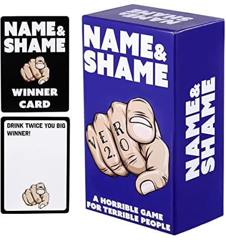 Name & Shame Trinkspiele für Erwachsene Party-Kartenspiele für Erwachsene und Familie, Partyspiele für Spieleabend