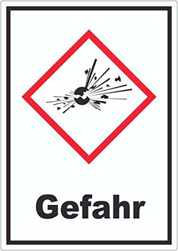 Aufkleber Instabile explosive Stoffe Gefahr Explosion A5 (148x210mm)