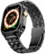 Suplink Funda de acero inoxidable con correa compatible con Apple Watch de 49 mm, funda protectora resistente de acero inoxidable para iWatch Ultra para hombres (negro, 49 mm)