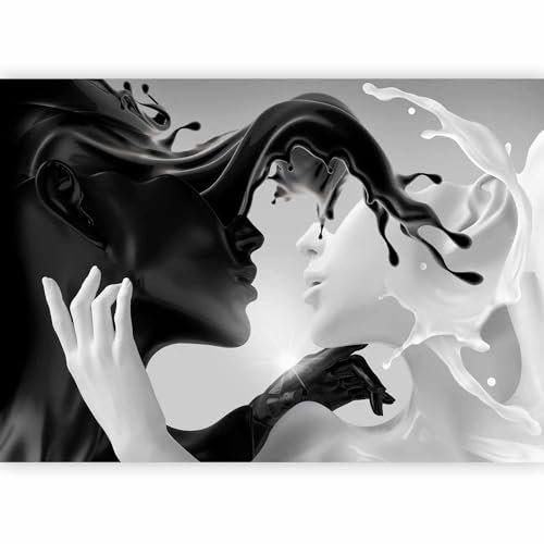 murando PREMIUM Papier peint Coffee & Milk 100x70 cm Décoration Murale XXL Poster Tableaux Muraux Tapisserie Photo Trompe l'oeil in Love Peu Café Abstrait h-C-0233-a-a