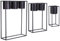 Brandsseller Pflanzenständer 3er Set Schwarz Metall – Indoor & Outdoor Blumentopf-Ständer für Kräuter, Blumen & Grünpflanzen – Pflanzgefäße mit Töpfen in 3 Höhen – Modern & Rückenschonend