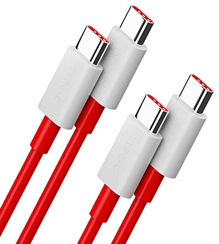 ASKUBSKU USB C Kabel für OnePlus 11 10T 5G, SUPERVOOC Schnellladung USB C Kabel USB C auf USB C 2M, Super Flash Kabel Typ C für OnePlus Nord 3 2 2T Nord CE 3 Lite 10 Pro Pad OPPO Find Realme, 2 Stück