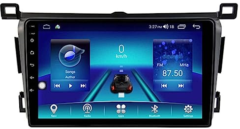 Für Toyota RAV4 2013–2018 Android 13 QLED Carplay Auto Stereo GPS Navi Sat Radio 9 Zoll Haupteinheit im Armaturenbrett BT WiFi 32 GB Lenkradsteuerung