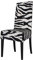 Stuhlhussen, Zebra-Fell-Textur, Sitzschutz, Stretch-Esszimmerstuhl-Schonbezug, Sitzbezug für Stühle