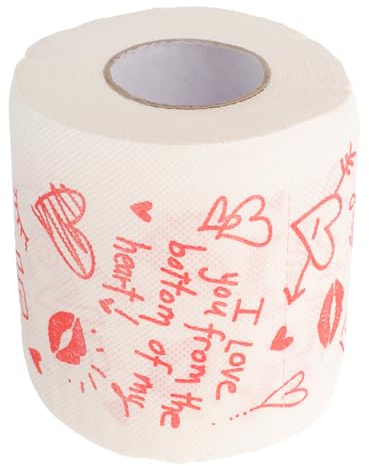PartyKindom 1 Rolle Bedrucktes Papier Tuch Tischservietten Toilettenpapier Zum Valentinstag Weihnachts-toilettenpapierrolle Romantisches Toilettenpapier Papierhandtuchrollen Hochzeit