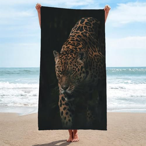 Toalla Playa Animal Toallas Playa Grande Microfibra Anti Arena Leopardo Playa Toallas para NiñA NiñO Adulto Piscina Toalha de Praia Mujer Hombre 70x140cm