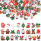 Narunii 66Pcs Figurines Miniatures de Noël de Résine Décoration de Noël,Decoration Pere Noel,Sapin de Noël,Bonhomme,Objet de noël,Petit Ornement Decoration