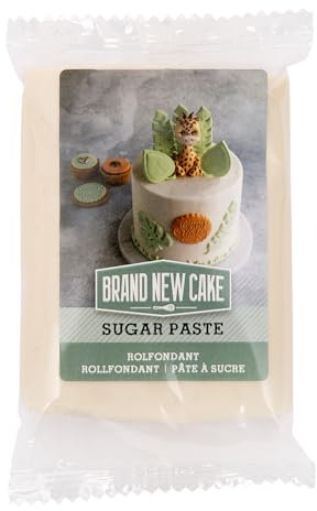 BrandNewCake® Rolfondant Elfenbein 250g – Perfekt für Torten, Cupcakes und essbare Dekorationen – Vanille-Rahm Geschmack – Einfach zu Kneten und Flexibel – Hochwertige Zuckerpaste für Kreatives Backen