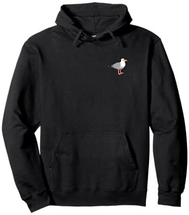 Strand Küsten Urlaub Geschenke Damen Herren Kinder Coole Möwe Pullover Hoodie Schwarz S Unisex