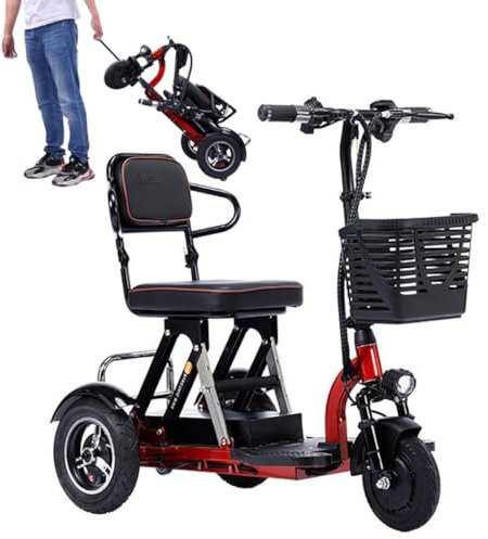 DGHKB Dreiräder,Rollatoren Für Senioren,Elektro Dreirad,Reise Mobilitätsroller,Für Senioren, Erwachsene,Behinderte Ältere Menschen A
