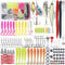 WEDNOK Fishing Lure Kit 114pcs Mixed Lures & Accessories Set with Storage Box, Metal Spinner Baits, Fish Hooks for Freshwater & Saltwater