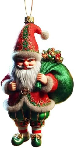 Weihnachtsbaumschmuck aus Acryl, Ornamente aus Acryl für Weihnachtsbaum | legendärer flacher Ornament, Souvenir, Weihnachtsanhänger für die Dekoration von Haus und Auto