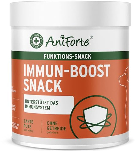AniForte Immun-Boost Snack 300g für Hunde – stärkt das Immunsystem & Abwehrkräfte, Drops mit Kräutern, natürlichem Vitamin C, Hagebutten, Zink, Protein, Probiotika, Dank natürlicher Zutaten