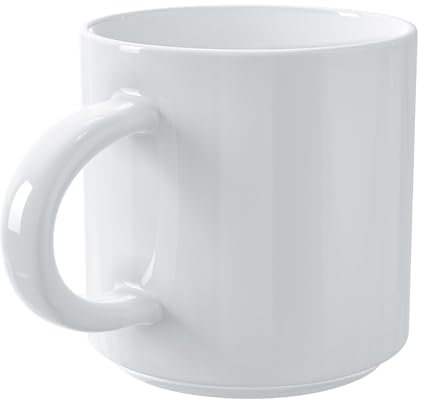 Tazza in ceramica bianca da 330 ml - Perfetta per caffè