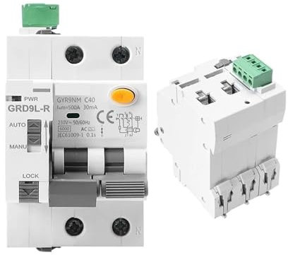 PJKTBEYI Disyuntor diferencial de Dispositivo automático con disyuntor Inteligente de sobrecorriente 230VAC 40A 30mA 1 Uds(Type A 2P 40A 30mA)