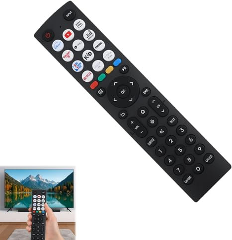 Replacement For Hisense TV Remote With Shortcut Buttons,No Setup Required Universal Black Smart TV Remote