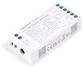 Mi-Light FUT037W+ 2.4GHz 3in1 - Zonen-Controller - für RGB, RGBW und RGB+CCT LED-Streifen - applikationskompatibel - Fernbedienung - Touch - Weiß - IP20-75x37x17 [mm]