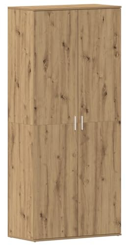 vidaXL Schuhschrank Artisan Eiche 80X39X180 cm Holzwerkstoff Robuster Stauraum 2 Türen 5 Regale modernes Design