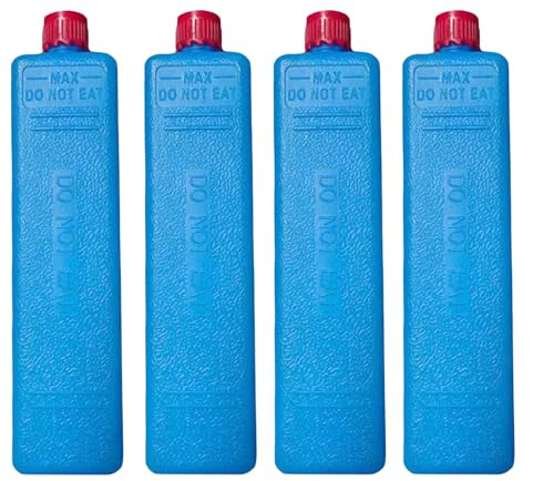 4PC Bloques de Congelador, Paquetes de Hielo Reutilizables para Fiambreras, Paquetes de Hielo para de Larga Duración, Cajas de Hielo Portátiles, Caja de Hielo para Ventilador de Aire Acondicion