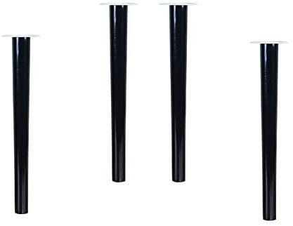Lot de 4 pieds de table de salle à manger en bois d'eucalyptus - Kit de rechange pour chaises - Aspect naturel - Capacité de charge de 50 kg - Pieds de meubles robustes faciles à installer - Idéal