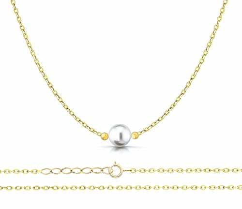 LAMUR Halskette damen, aus 585er-Gold, Kette für Damen