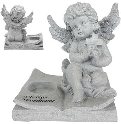 Kerzenständer Aus Resin,Gedenk Kerzenhalter Mit Kreuz Aus Resin | Himmlische Deko für Zuhause,Für Altar Gedenkecke Grab Wohnzimmer Schreibtisch Tisch Innenbereich