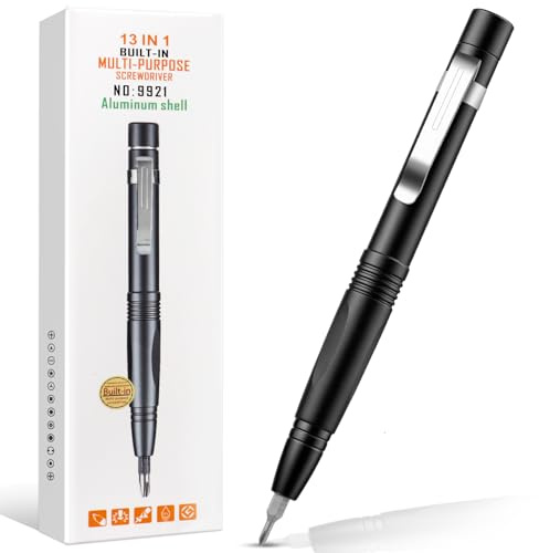 elzle 13-in-1 Pen Screwdriver Set with Double-Ended Bits | Precision Scredriver Set , Portable Pocket Repair Tool for Everyday Carry (EDC) and Home Use