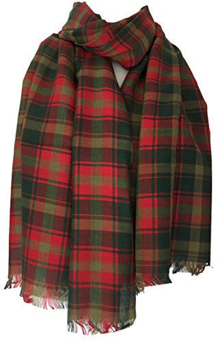 Violet Possum Tartan Écharpe femme Rouge Vert feuille d'érable Tartan Plaid Coton Châle pour homme à carreaux Écharpe de Commerce équitable