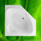Baignoire d'angle 125 x 125 BARMA + support + écoulement + kit complet