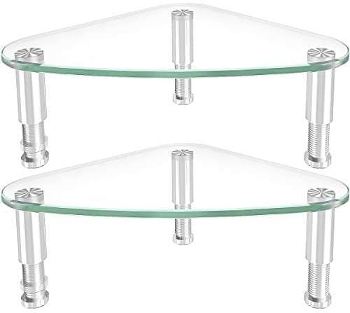 Hemudu 2 Pack Computer Monitor Stand Riser/Triangle Save Space Desktop Corner Stand for Computer, Laptop,HD01T-203P