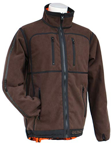 Hallyard Micro-Wendejacke Ravels für Damen und Herren wasserdicht, Winddicht, atmungsaktiv Signaljacke für die Jagd mit original Realtree® orange braune Fleecejacke Jagdjacke Drückjagd (M)