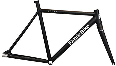 FabricBike Light - Telaio per Biciclette Fixie, Fixed Gear, Single Speed, Telaio e Forcella in Alluminio, 5 Colori, 2.45 g (Taglia M) (M-54cm, Light Matte Black)